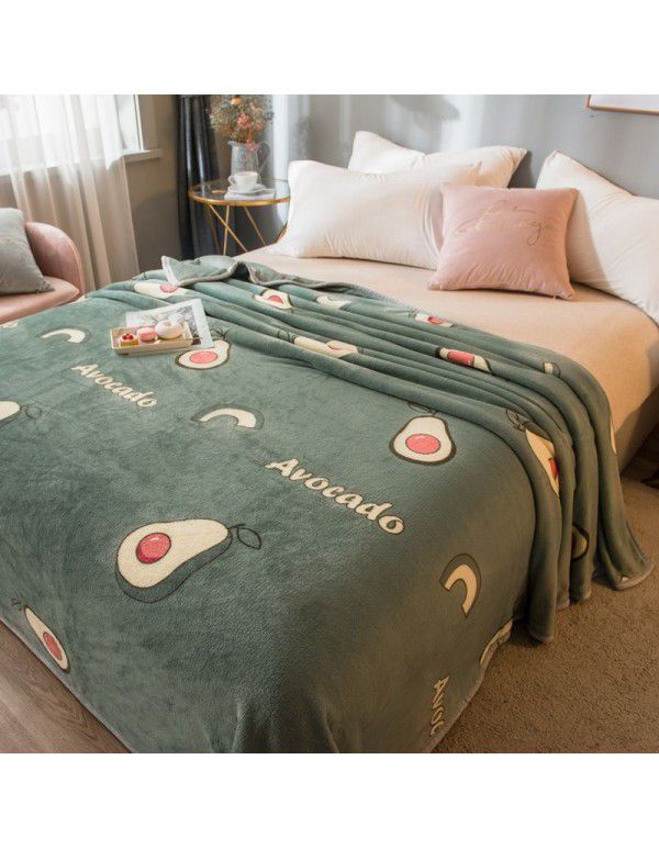 new air-conditioned quilt, double-sided woolen blanket cover, thin blanket covered by two people in summer, sleeping in the office at noon