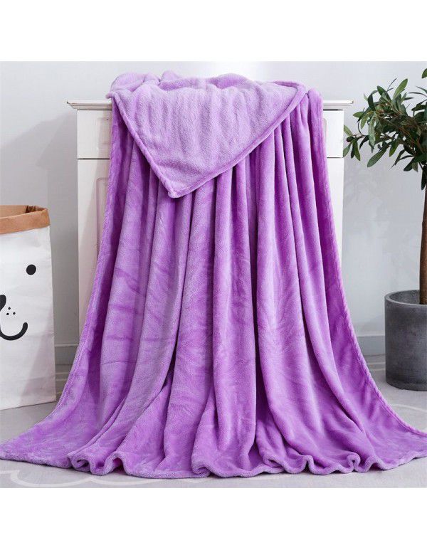 Factory price Wholesale flannel blanket coral wool bed sheet yoga cover blanket flannel gift air conditioning blanket