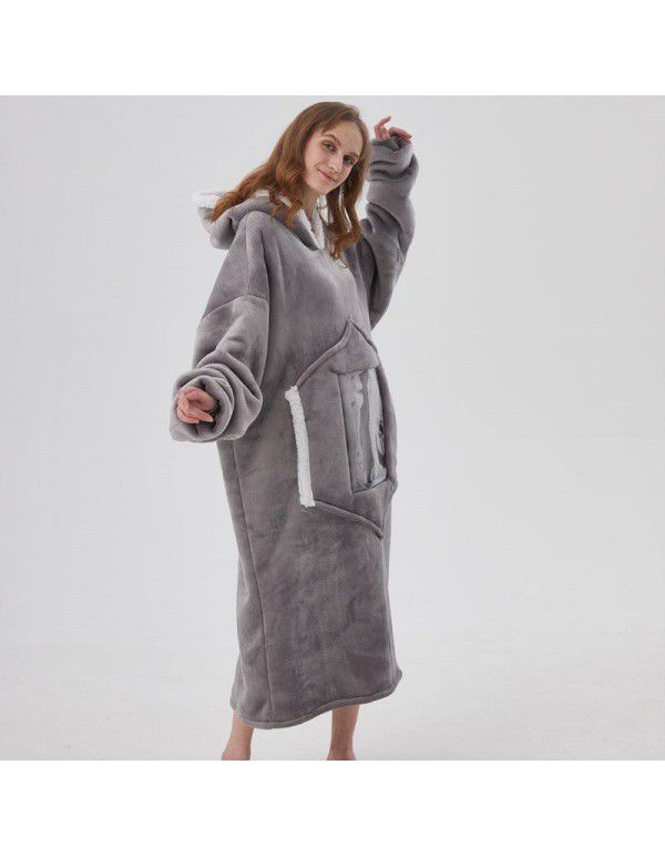 Hugglehoodie slacker blanket hooded zipper slacker suit television blanket slacker suit tv blanket pajama sweater