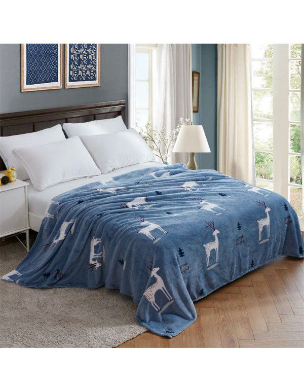 Factory price Wholesale flannel blanket coral wool bed sheet yoga cover blanket flannel gift air conditioning blanket