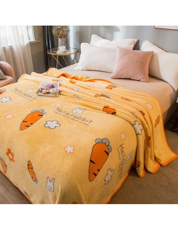 new air-conditioned quilt, double-sided woolen blanket cover, thin blanket covered by two people in summer, sleeping in the office at noon