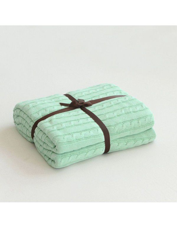 Pure cotton blanket, knitting blanket, blanket, bed tail towel, sofa blanket, office nap blanket, towel, air conditioning blanket, summer and autumn