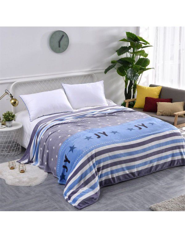 Factory price Wholesale flannel blanket coral wool bed sheet yoga cover blanket flannel gift air conditioning blanket