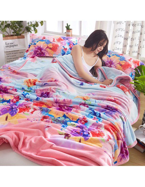 new air-conditioned quilt, double-sided woolen blanket cover, thin blanket covered by two people in summer, sleeping in the office at noon