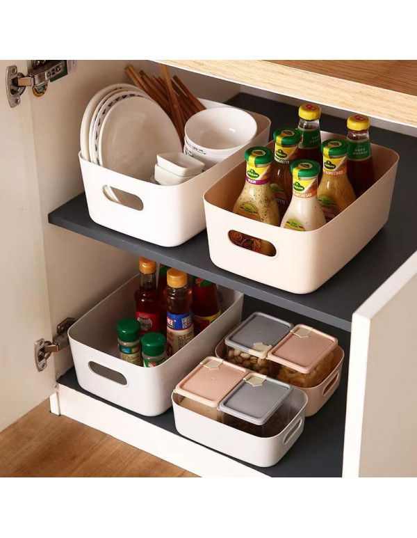 Desktop storage box Cosmetics sundries storage and sorting box Japanese household kitchen storage box Snack storage basket