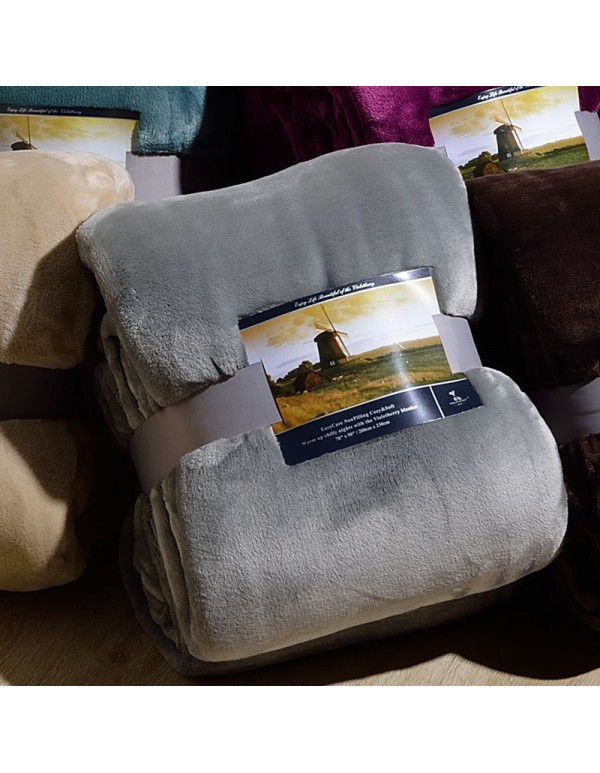 Solid flannel blanket winter coral blanket thickened warm bed sheet small blanket single double sofa blanket