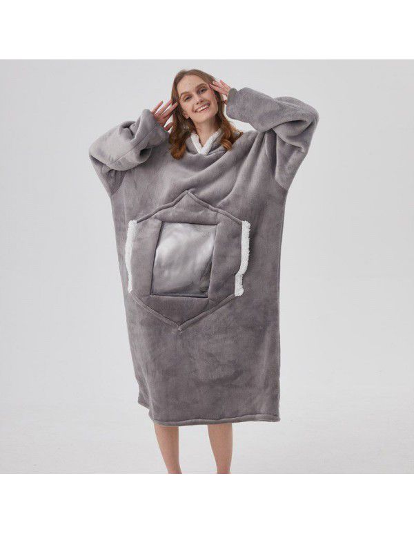 Hugglehoodie slacker blanket hooded zipper slacker suit television blanket slacker suit tv blanket pajama sweater