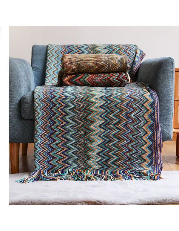 Bohemian sofa blanket blanket blanket knitting blanket office nap blanket air conditioning blanket hotel linen