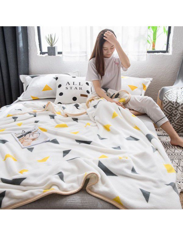 new air-conditioned quilt, double-sided woolen blanket cover, thin blanket covered by two people in summer, sleeping in the office at noon