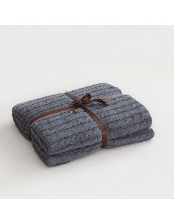 Pure cotton blanket, knitting blanket, blanket, bed tail towel, sofa blanket, office nap blanket, towel, air conditioning blanket, summer and autumn