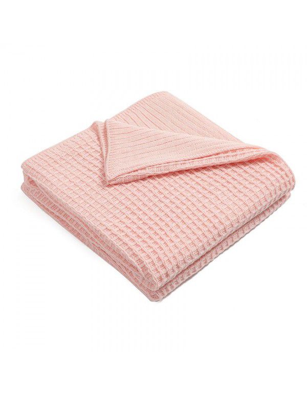 New sofa cover blanket blanket knitting blanket in summer Office nap blanket Air conditioning blanket Waffle blanket generation