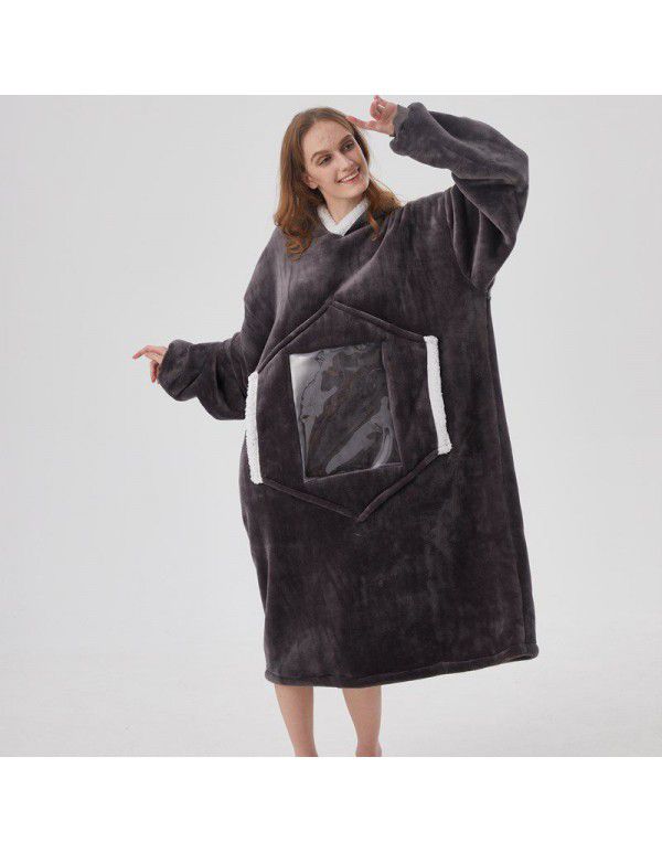 Hugglehoodie slacker blanket hooded zipper slacker suit television blanket slacker suit tv blanket pajama sweater