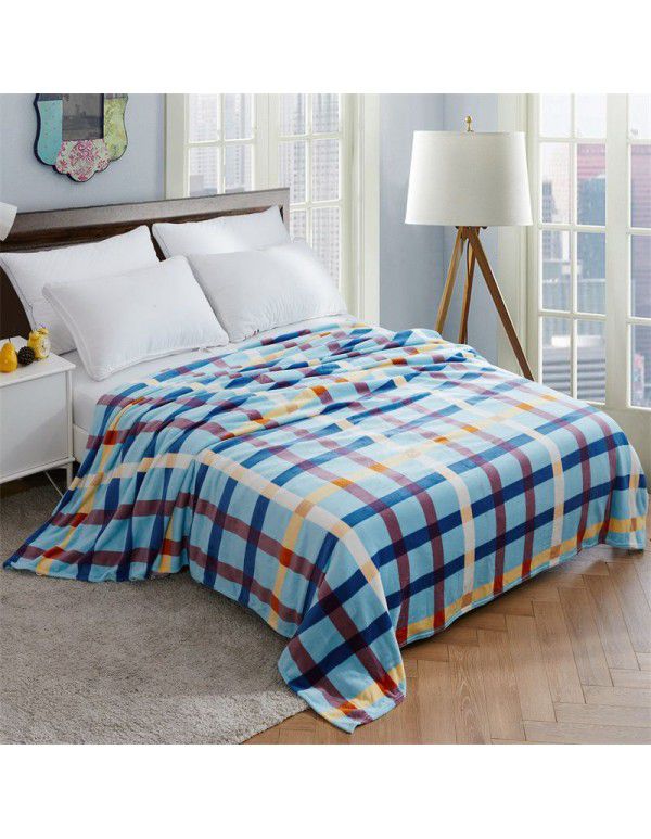 Factory price Wholesale flannel blanket coral wool bed sheet yoga cover blanket flannel gift air conditioning blanket