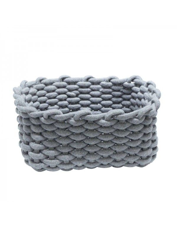 Storage basket Nordic ins cotton yarn hand woven desktop storage basket sundries snack basket directly supplied by the manufacturer