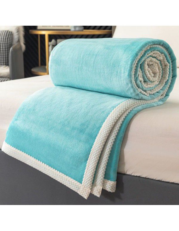 New flannel milk wool blanket, bed making, single blanket, noon sleeping, office blanket, student single dormitory blanket