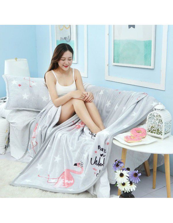 Small blanket leg covering blanket blanket thin summer blanket summer nap blanket blanket winter thickened coral blanket