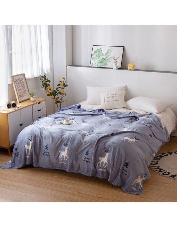 Winter thin flannel blanket coral blanket sub sheet air conditioner nap blanket cover blanket gift blanket office