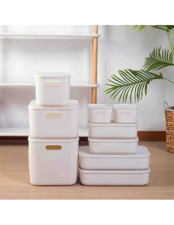 Simple household storage box desktop storage basket wardrobe clothes drawer sorting box cosmetics cabinet storage box