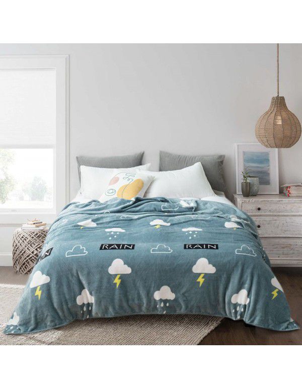 Winter thin flannel blanket coral blanket sub sheet air conditioner nap blanket cover blanket gift blanket office