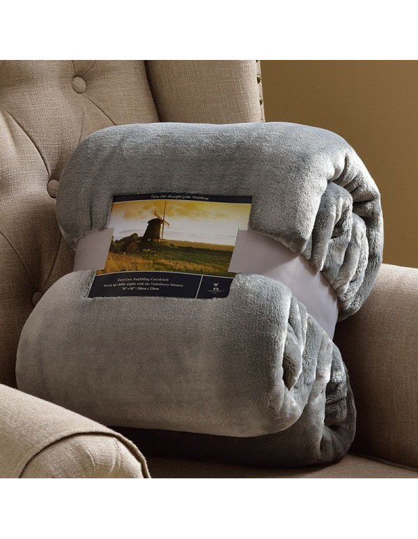Solid flannel blanket winter coral blanket thickened warm bed sheet small blanket single double sofa blanket
