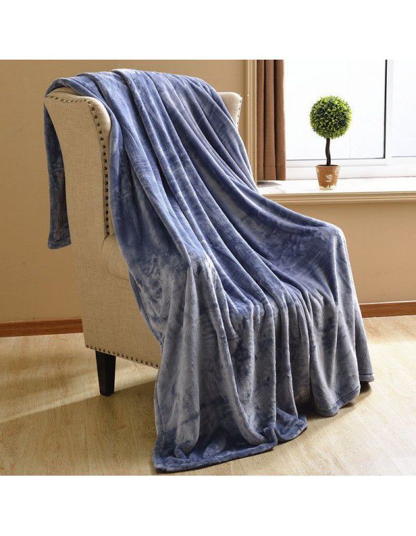 Solid flannel blanket winter coral blanket thickened warm bed sheet small blanket single double sofa blanket
