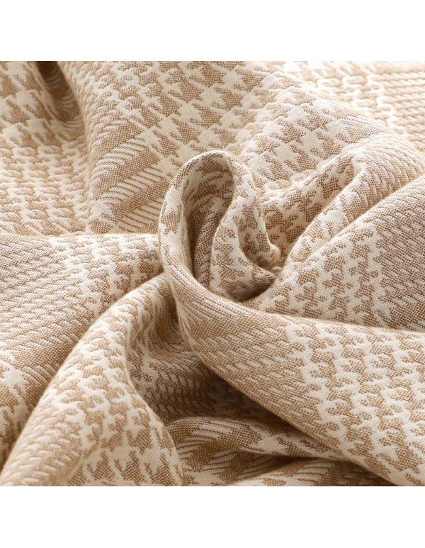 Leisure bamboo cotton sofa cover blanket towel quilt cool thousand bird grid gauze summer cool quilt air conditioning blanket summer double