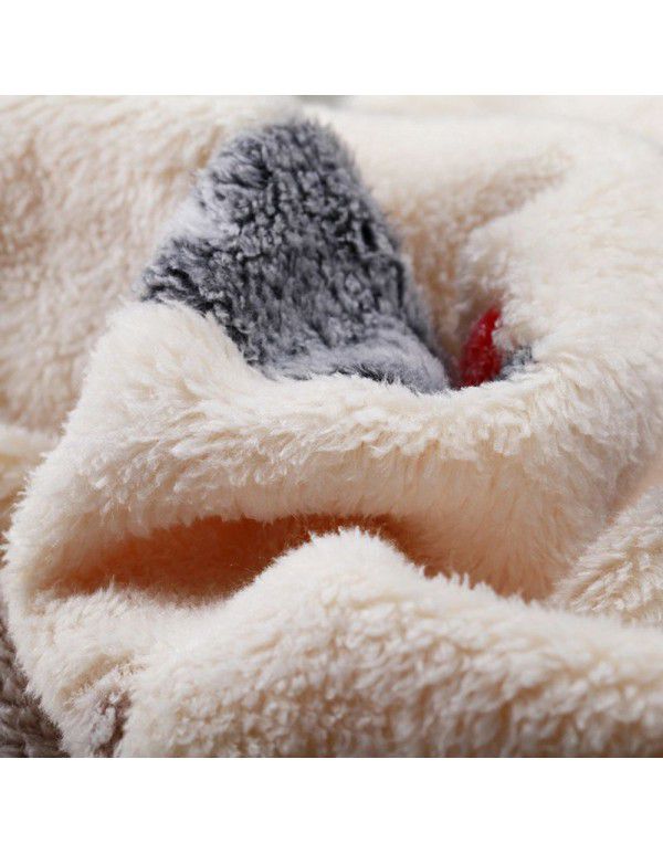 Fleece coral wool offset printing blanket Air conditioning room Office cover blanket Home leisure blanket Spot wholesale