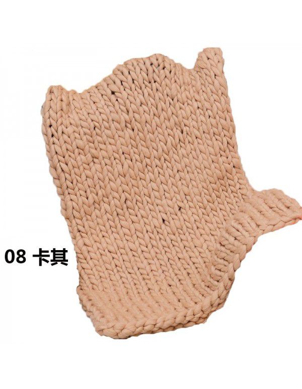 Cross border supply Thumb coarse wool blanket blanket blanket wool hand woven Iceland blanket acrylic blanket wholesale