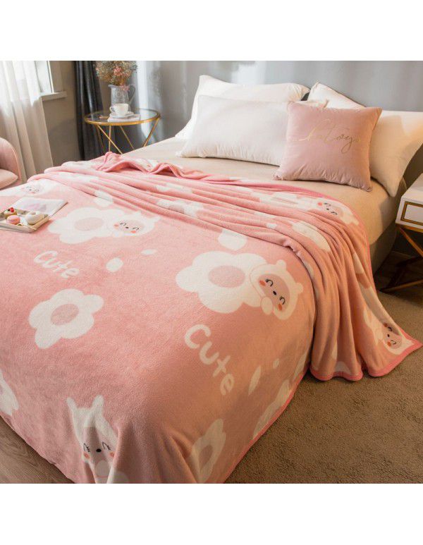 new air-conditioned quilt, double-sided woolen blanket cover, thin blanket covered by two people in summer, sleeping in the office at noon