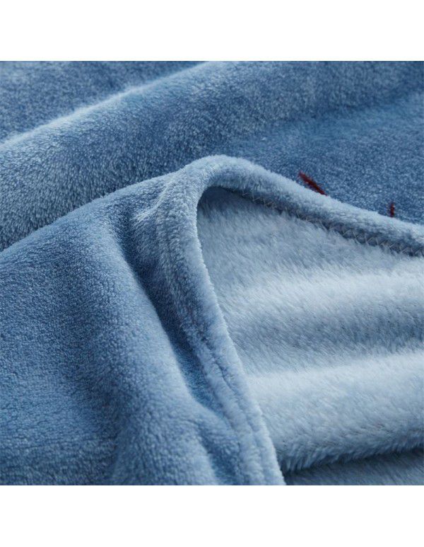 Factory price Wholesale flannel blanket coral wool bed sheet yoga cover blanket flannel gift air conditioning blanket