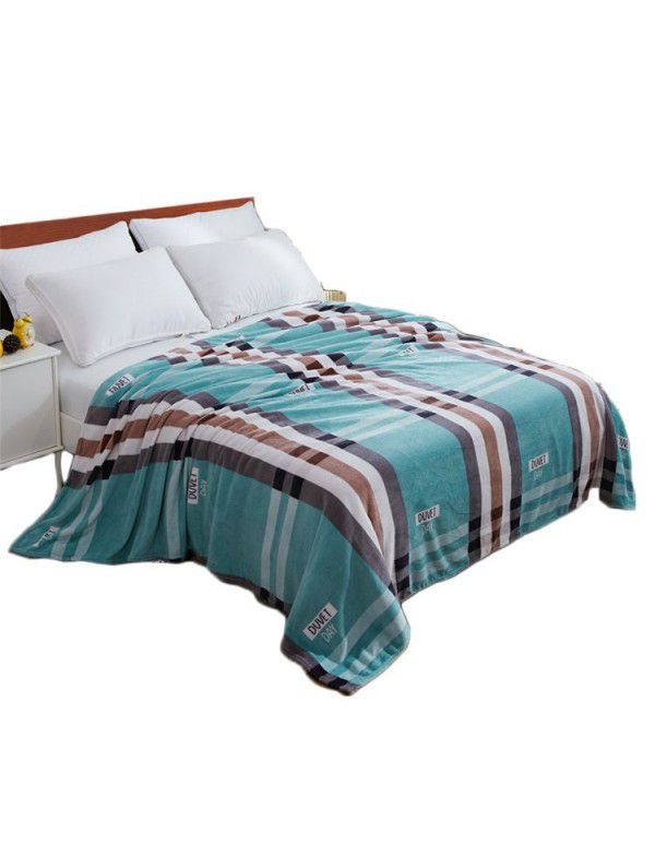 Factory price Wholesale flannel blanket coral wool bed sheet yoga cover blanket flannel gift air conditioning blanket