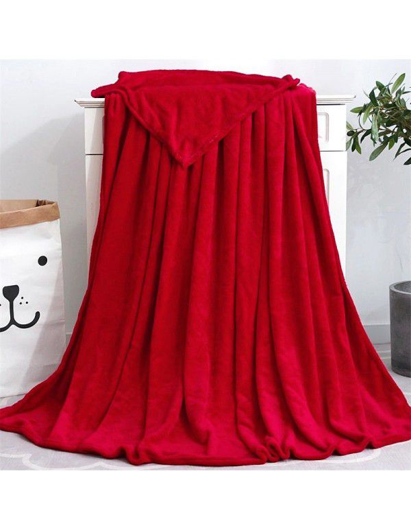 Factory price Wholesale flannel blanket coral wool bed sheet yoga cover blanket flannel gift air conditioning blanket