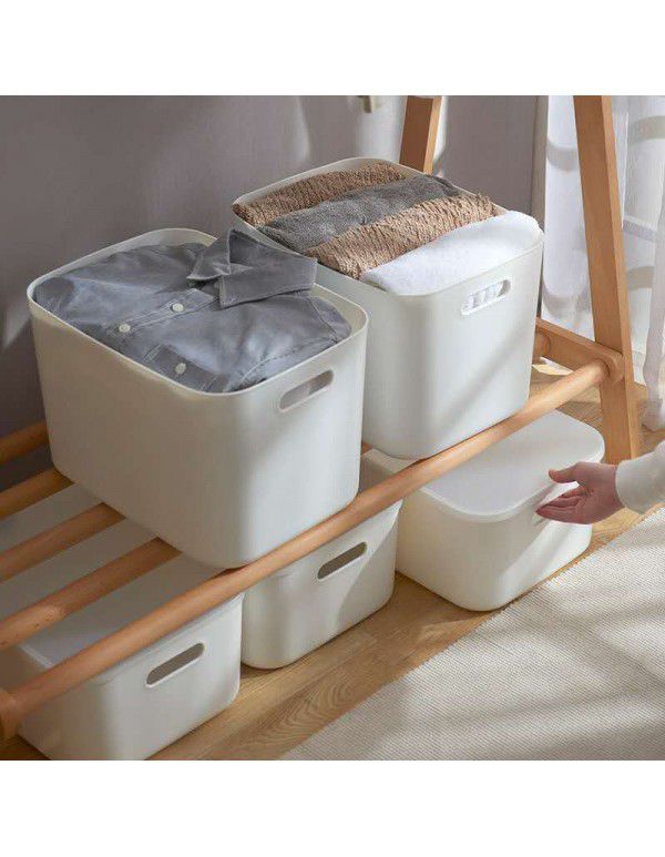 Simple household storage box desktop storage basket wardrobe clothes drawer sorting box cosmetics cabinet storage box