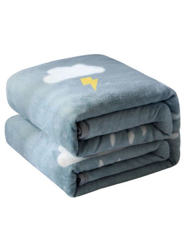 new air-conditioned quilt, double-sided woolen blanket cover, thin blanket covered by two people in summer, sleeping in the office at noon