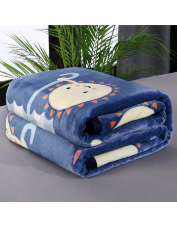 Small blanket coral blanket quilt single towel quilt thickened flannel cover blanket plush bed sheet nap blanket.