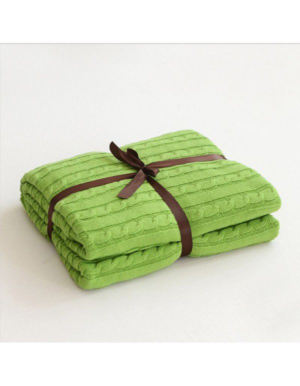 Pure cotton blanket, knitting blanket, blanket, bed tail towel, sofa blanket, office nap blanket, towel, air conditioning blanket, summer and autumn