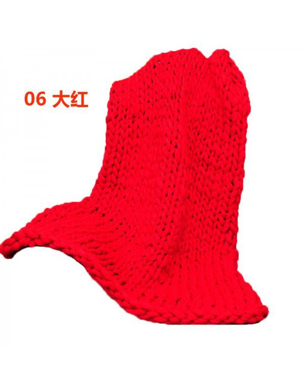 Cross border supply Thumb coarse wool blanket blanket blanket wool hand woven Iceland blanket acrylic blanket wholesale