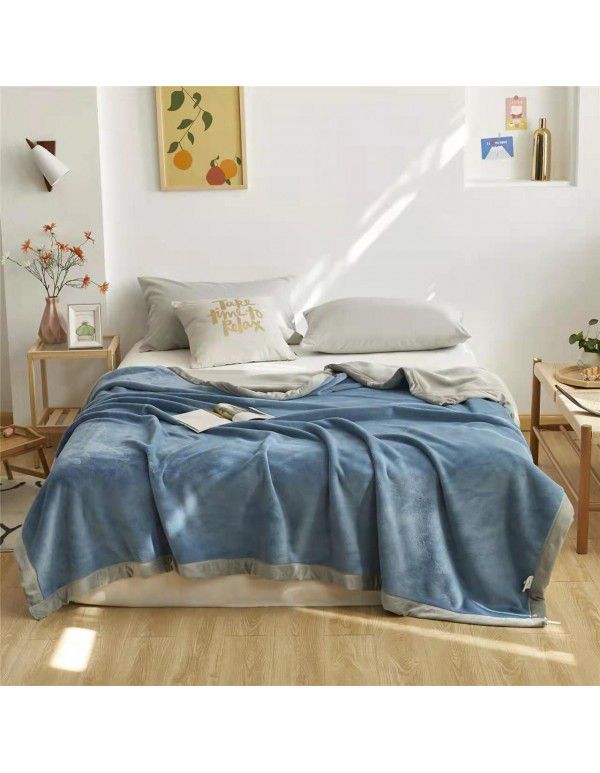 Spot modern simple blanket milk wool blanket flannel blanket winter blanket thickened blanket bed blanket
