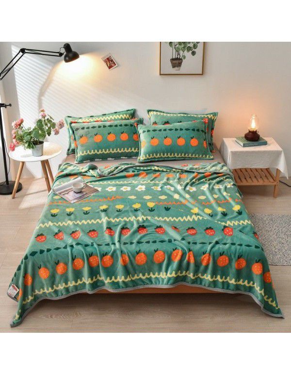 Small blanket leg covering blanket blanket thin summer blanket summer nap blanket blanket winter thickened coral blanket