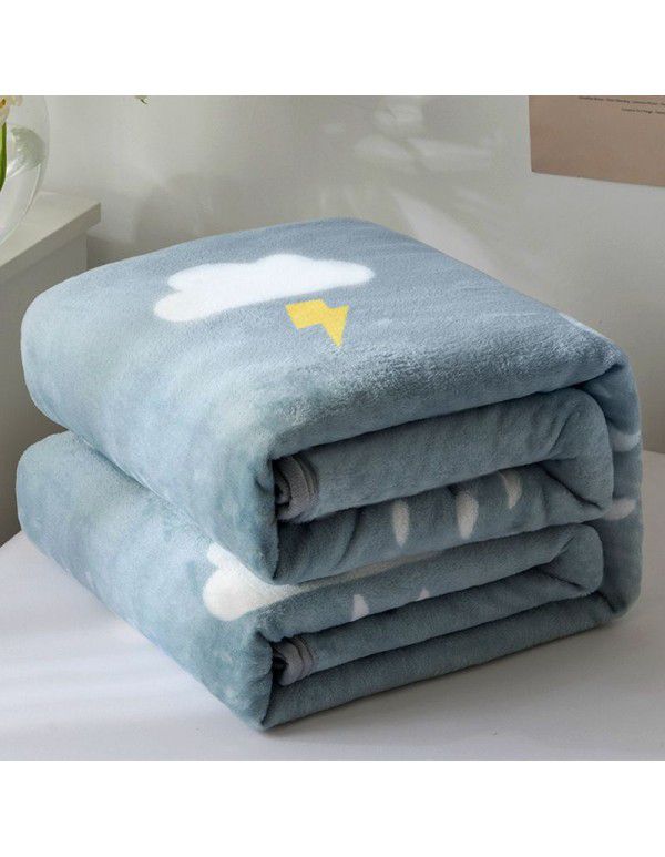 new air-conditioned quilt, double-sided woolen blanket cover, thin blanket covered by two people in summer, sleeping in the office at noon