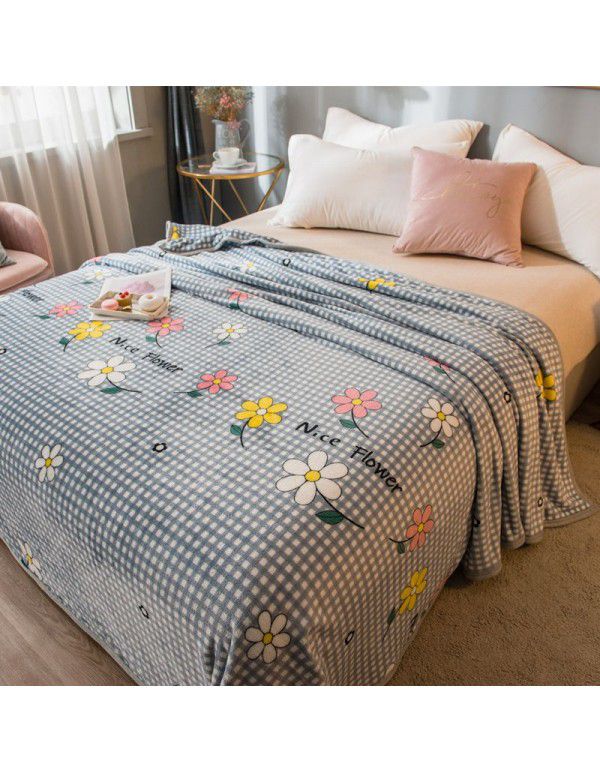 new air-conditioned quilt, double-sided woolen blanket cover, thin blanket covered by two people in summer, sleeping in the office at noon
