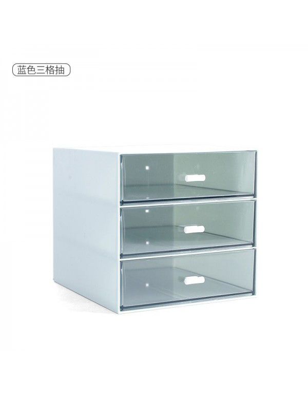 Simple drawer storage box Student desktop makeup box Transparent partition plastic storage jewelry arrangement shelf