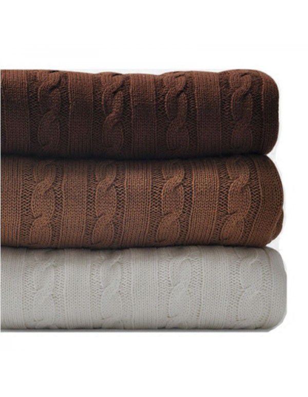 Pure cotton blanket, knitting blanket, blanket, bed tail towel, sofa blanket, office nap blanket, towel, air conditioning blanket, summer and autumn