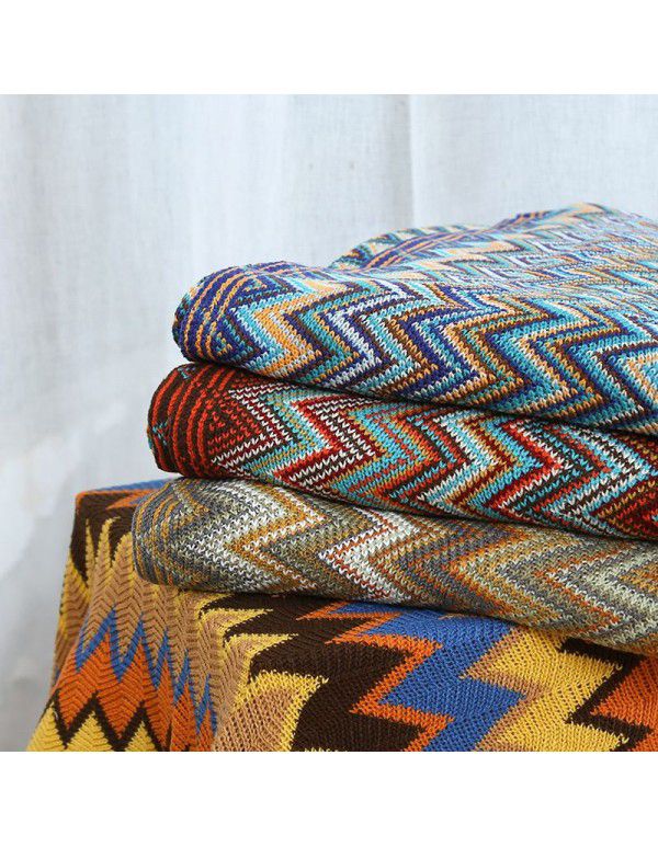 Bohemian sofa blanket blanket knitting blanket summer office air conditioner lunch break nap blanket bed tail blanket