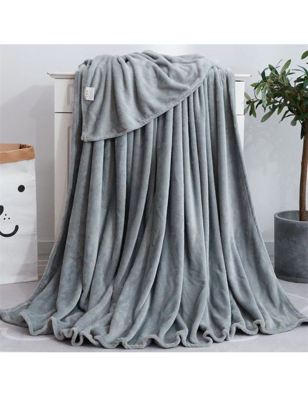 Factory price Wholesale flannel blanket coral wool bed sheet yoga cover blanket flannel gift air conditioning blanket