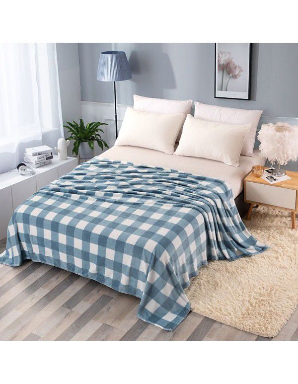 Factory price Wholesale flannel blanket coral wool bed sheet yoga cover blanket flannel gift air conditioning blanket
