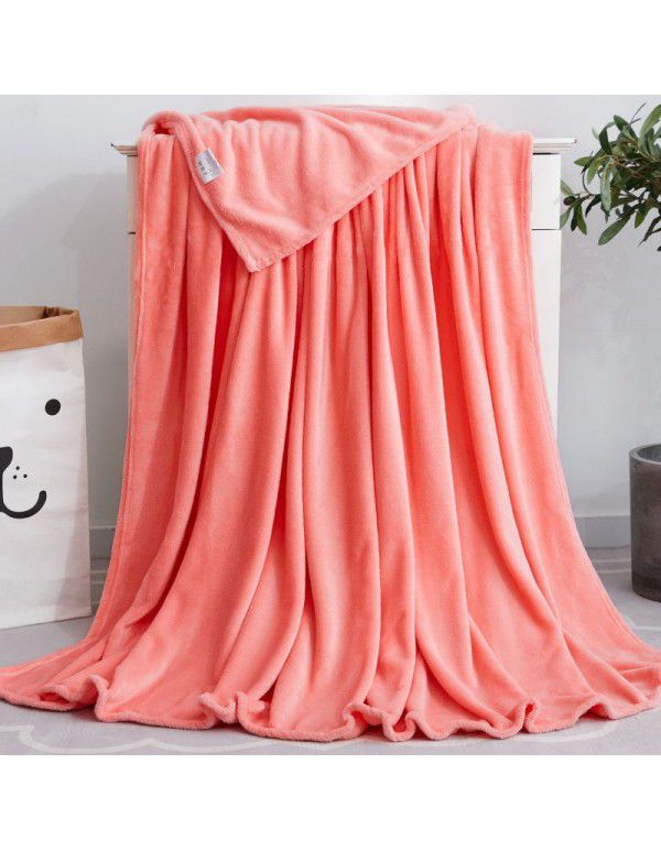 Factory price Wholesale flannel blanket coral wool bed sheet yoga cover blanket flannel gift air conditioning blanket
