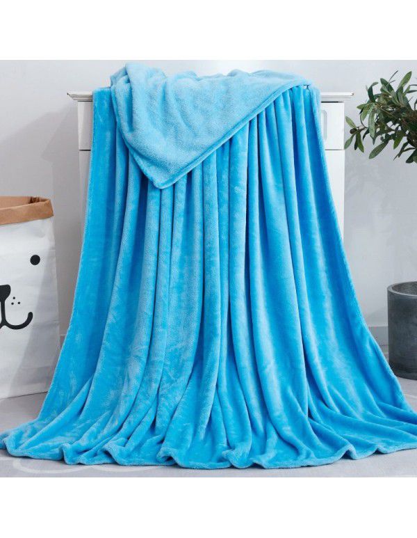 Factory price Wholesale flannel blanket coral wool bed sheet yoga cover blanket flannel gift air conditioning blanket