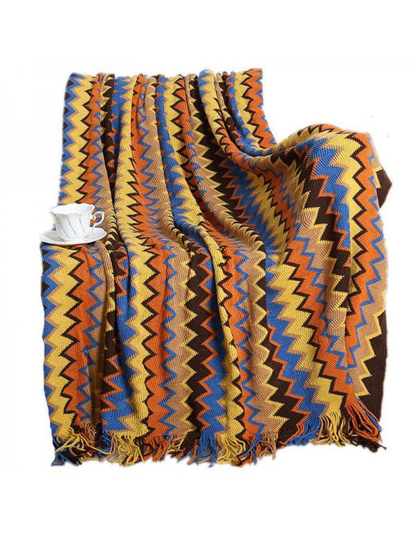 Bohemian sofa blanket blanket knitting blanket summer office air conditioner lunch break nap blanket bed tail blanket