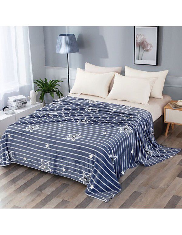 Factory price Wholesale flannel blanket coral wool bed sheet yoga cover blanket flannel gift air conditioning blanket